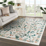 Machine Washable Rug - Ivory Flora