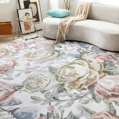 Machine Washable Rug - Rose Garden