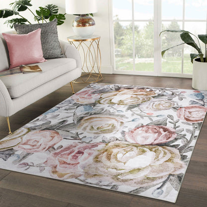 Machine Washable Rug - Rose Garden