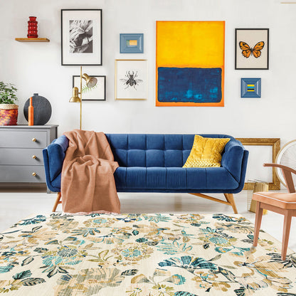 Machine Washable Rug - Retro Flora