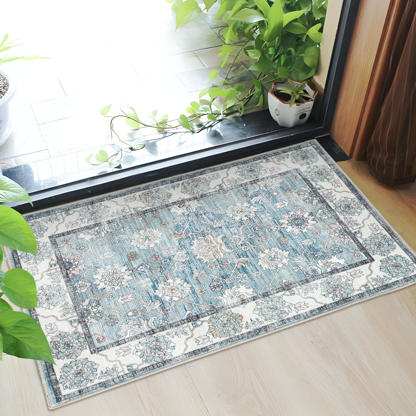 Machine Washable Rug - Isla Sky