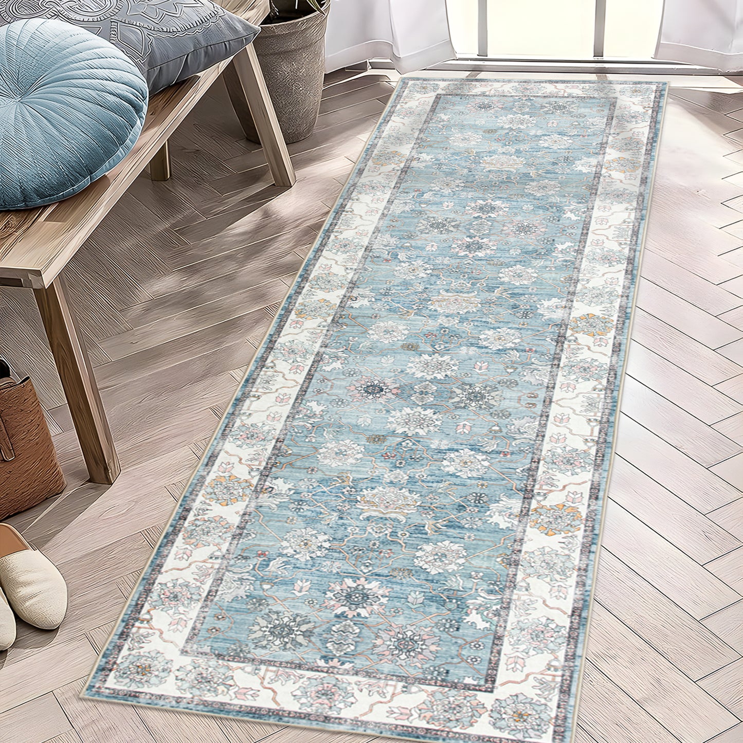Machine Washable Rug - Isla Sky
