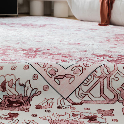 Machine Washable Rug - Pastel Pink