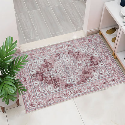 Machine Washable Rug - Pastel Pink