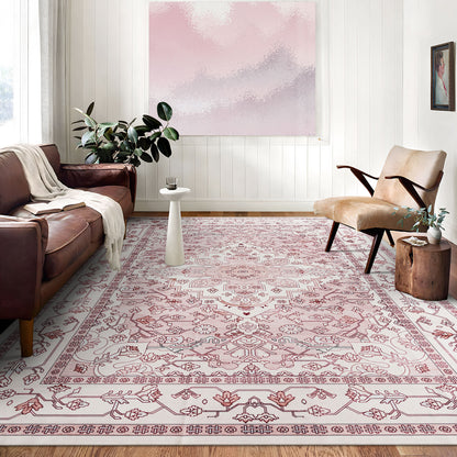 Machine Washable Rug - Blush Pink