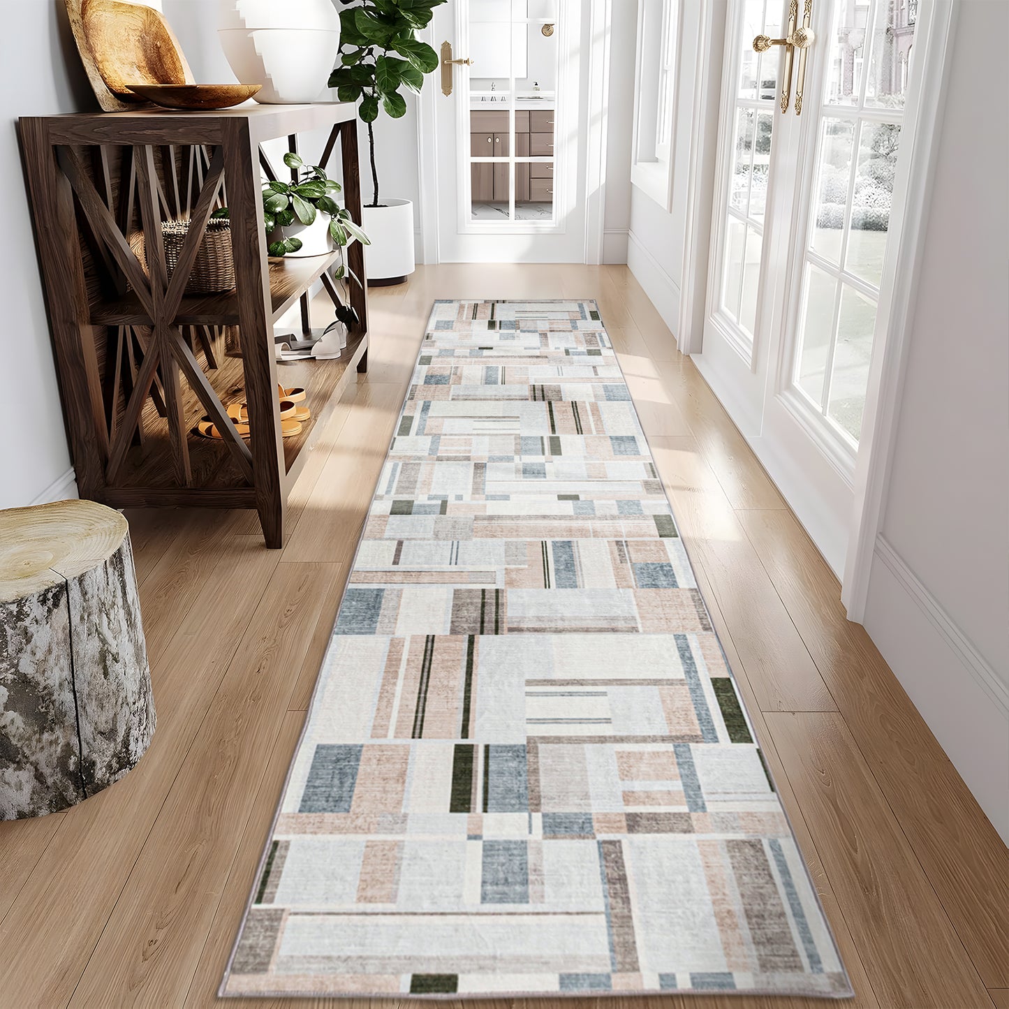 Machine Washable Rug - Abstract Terra