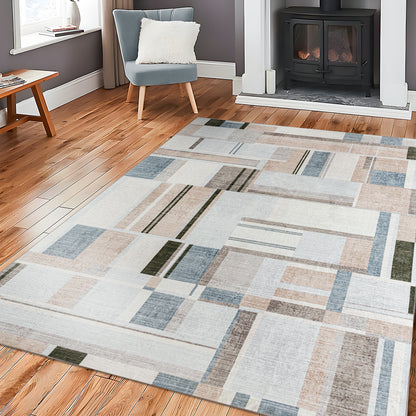 Machine Washable Rug - Abstract Terra