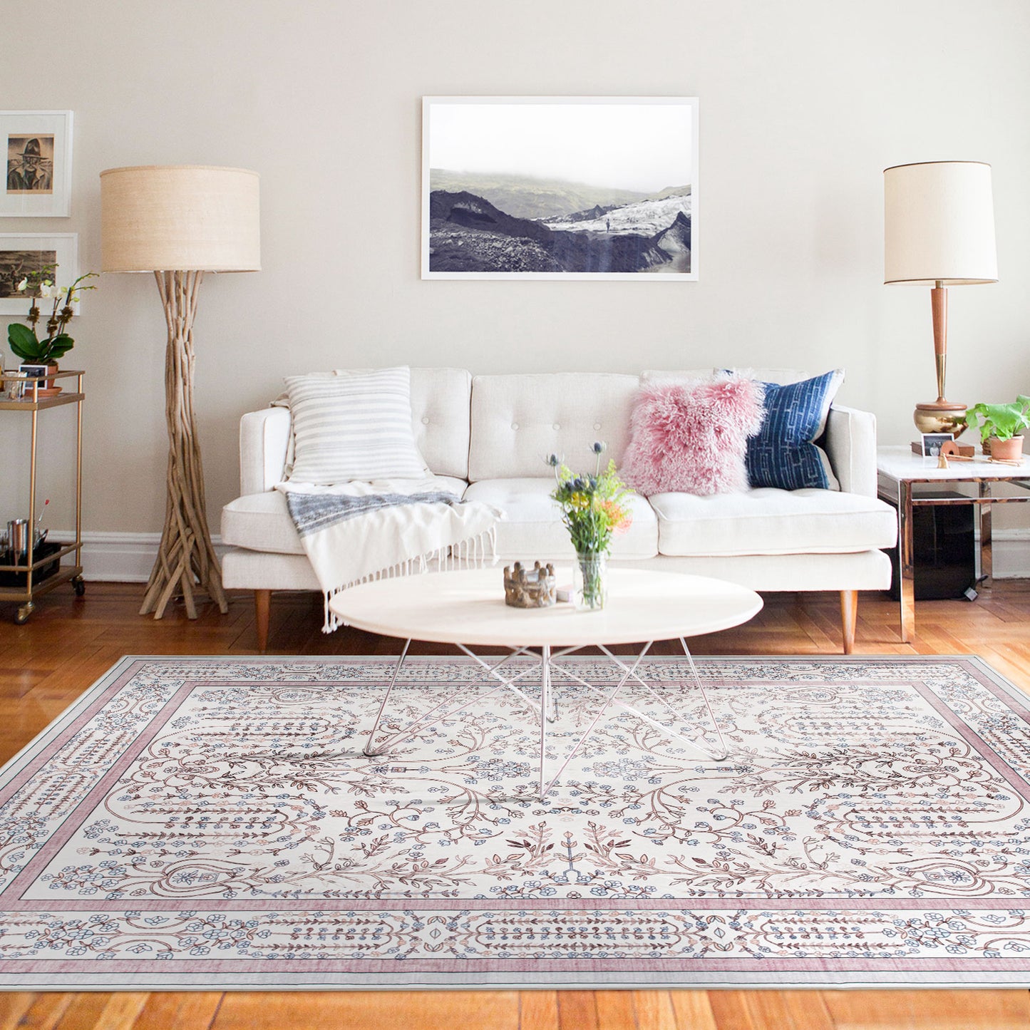 Machine Washable Rug - Vintage Blush