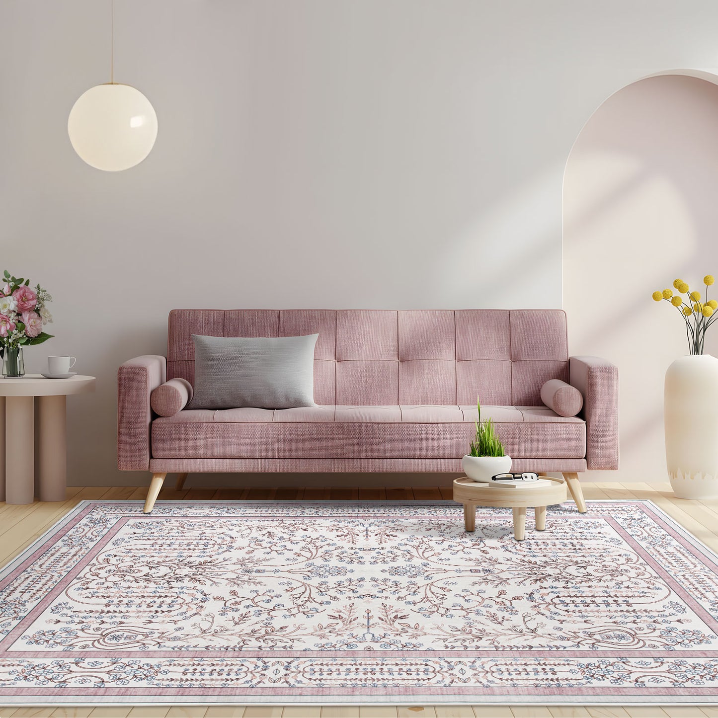 Machine Washable Rug - Vintage Blush