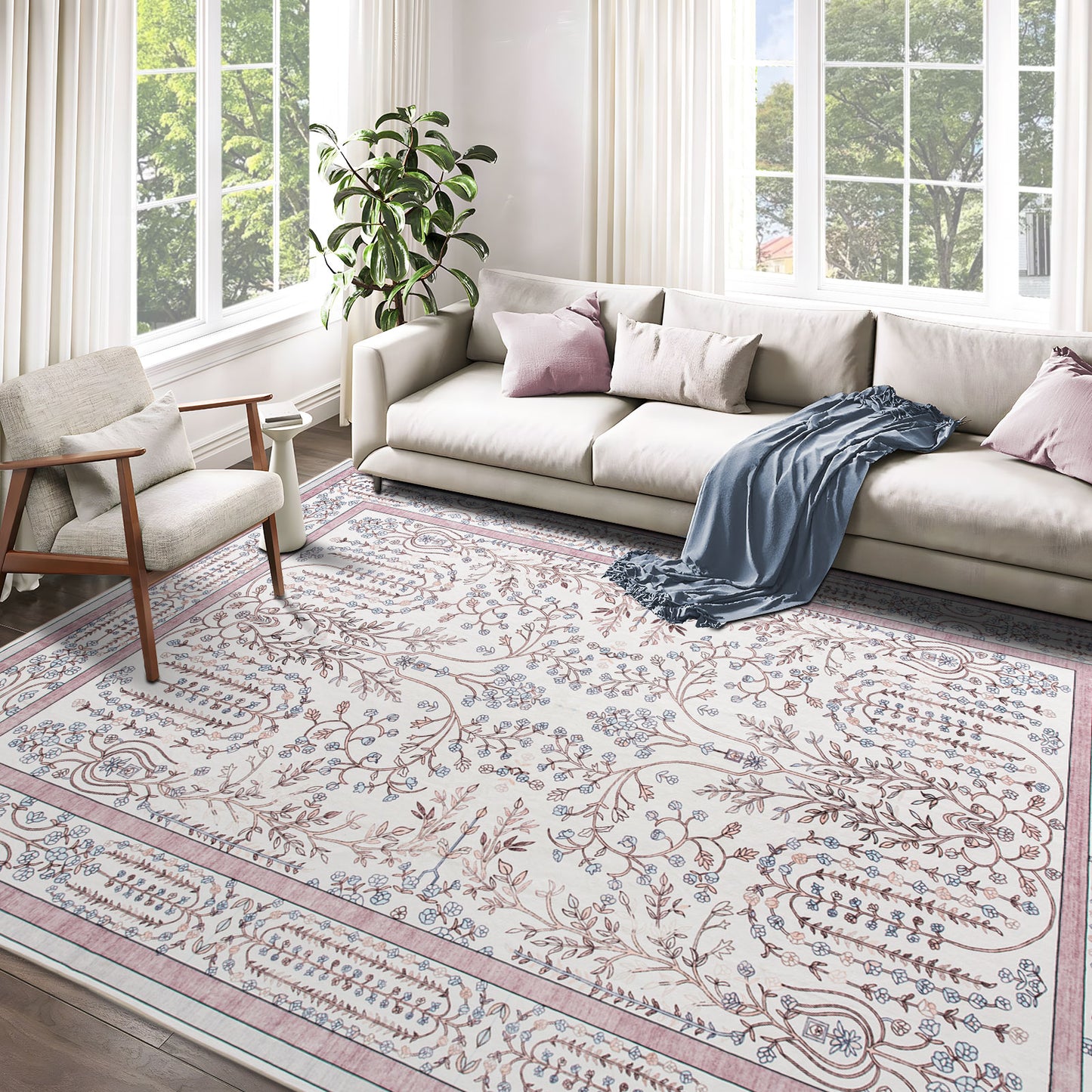 Machine Washable Rug - Vintage Blush