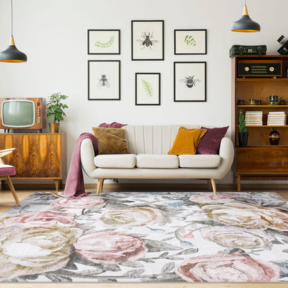 Machine Washable Rug - Rose Garden