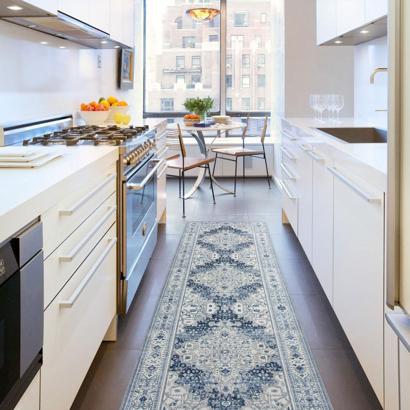 Machine Washable Rug - Coastal Blue