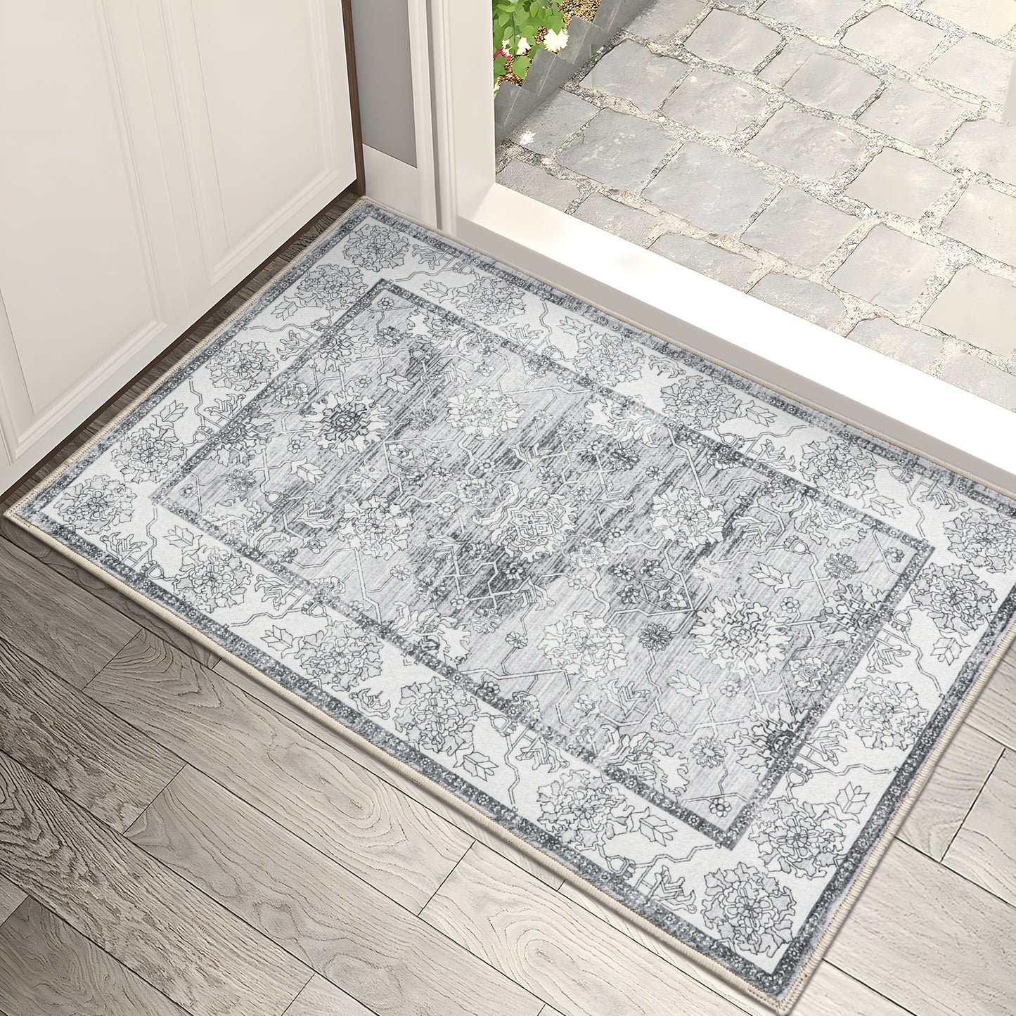 Machine Washable Rug - Isla Grey