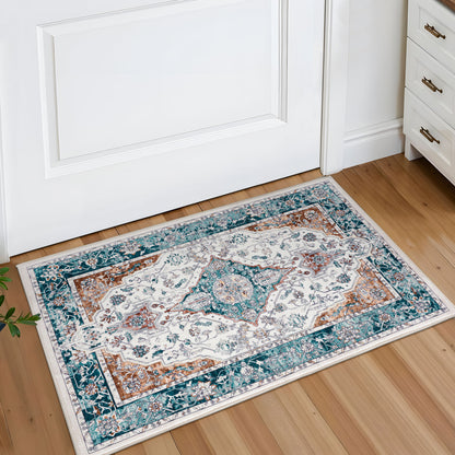 Machine Washable Rug - Hertiage Teal