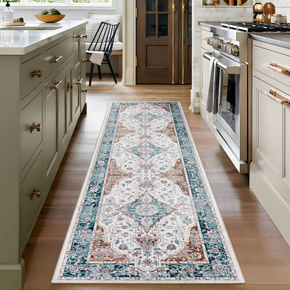 Machine Washable Rug - Hertiage Teal