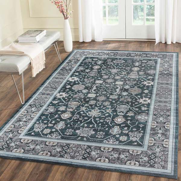 Machine Washable Rug - Forest Green