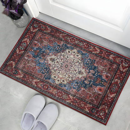 Machine Washable Rug - Vintage Red