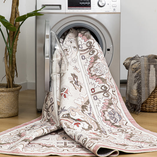 Machine Washable Rug - Vintage Rose