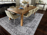 Machine Washable Rug - Distressed Grey