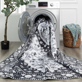 Machine Washable Rug - Charcoal Grey